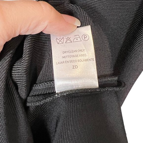 NEW DESIGNER BLACK LACE LONG SLEEVE CLASSIC BANDAGE DRESS SWEETHEART NECK SIZE L - Picture 9 of 16